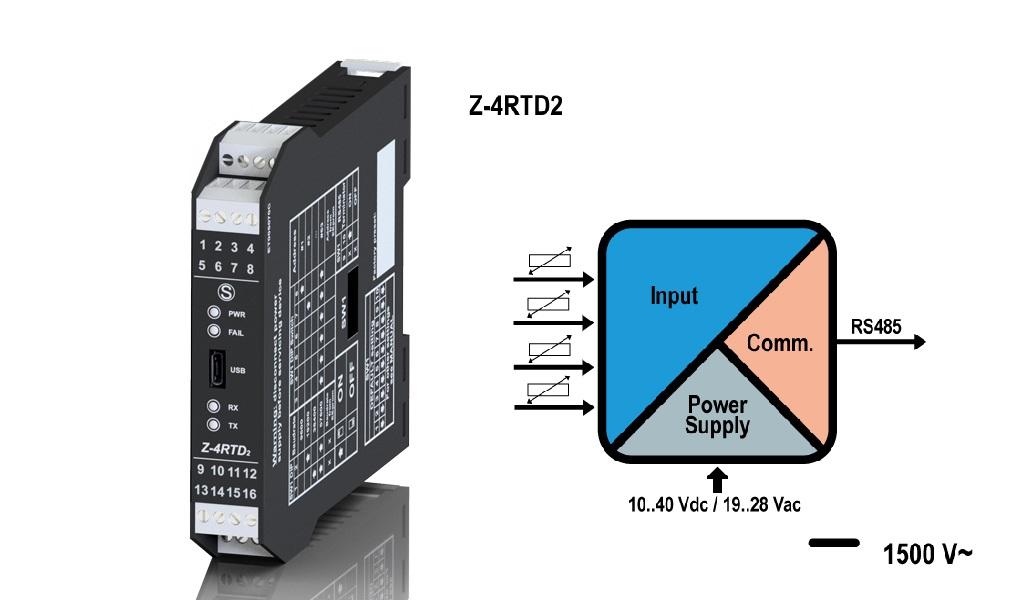 Bộ chuyển đổi Pt100 ra Modbus RTU