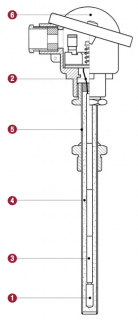 Cấu tạo cảm biến nhiệt độ Pt100